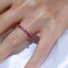 pink sapphire stack ring