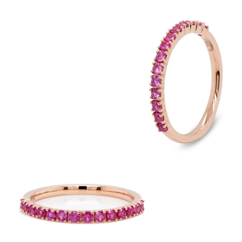 pink sapphire stack ring