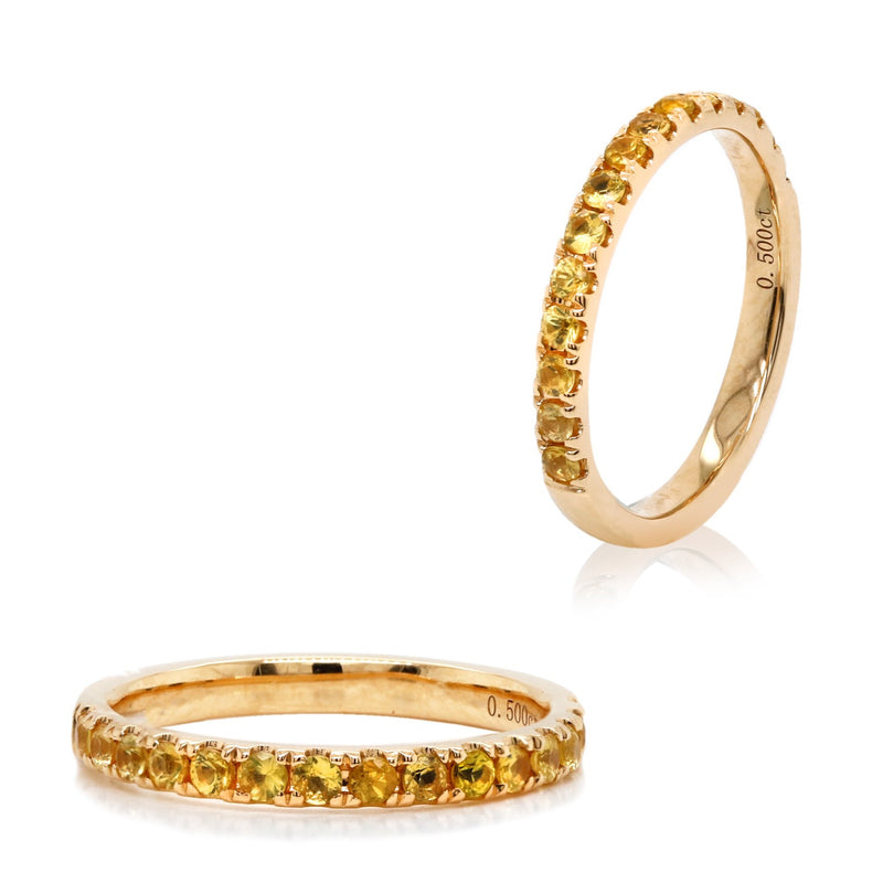 yellow sapphire stack ring