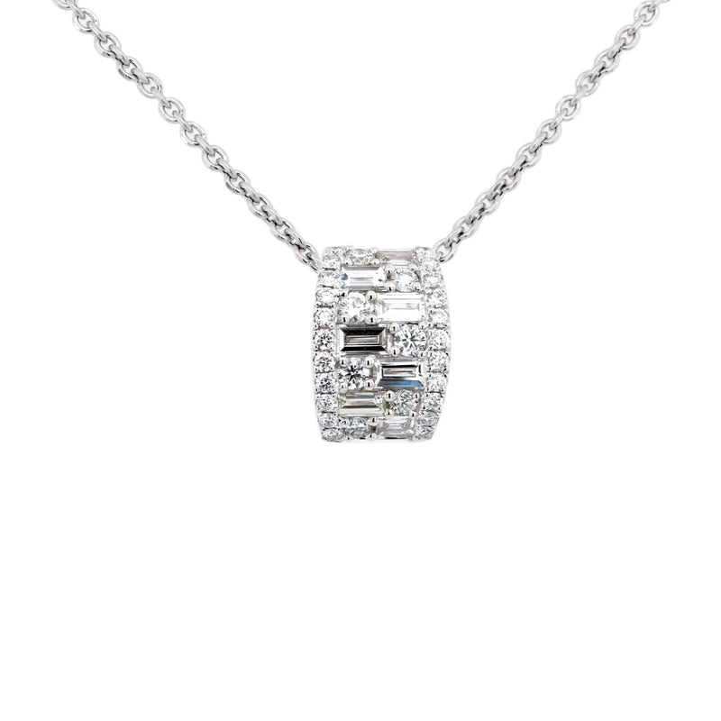 stacked diamond pendant