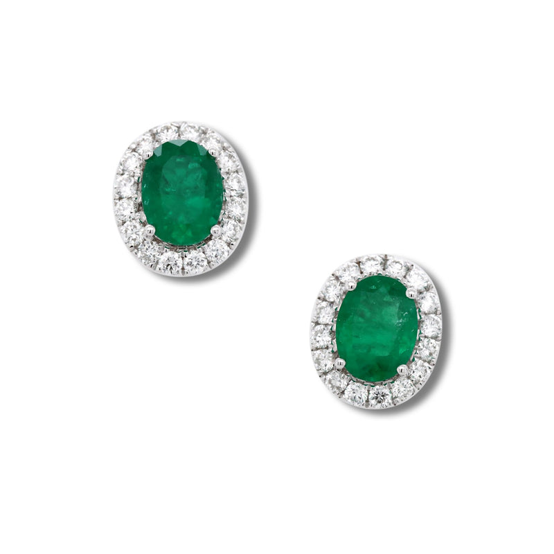 classic emerald diamond earrings