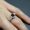 ruby diamond ring modeled