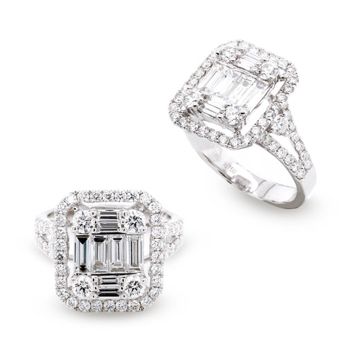 glamorous cluster diamond ring