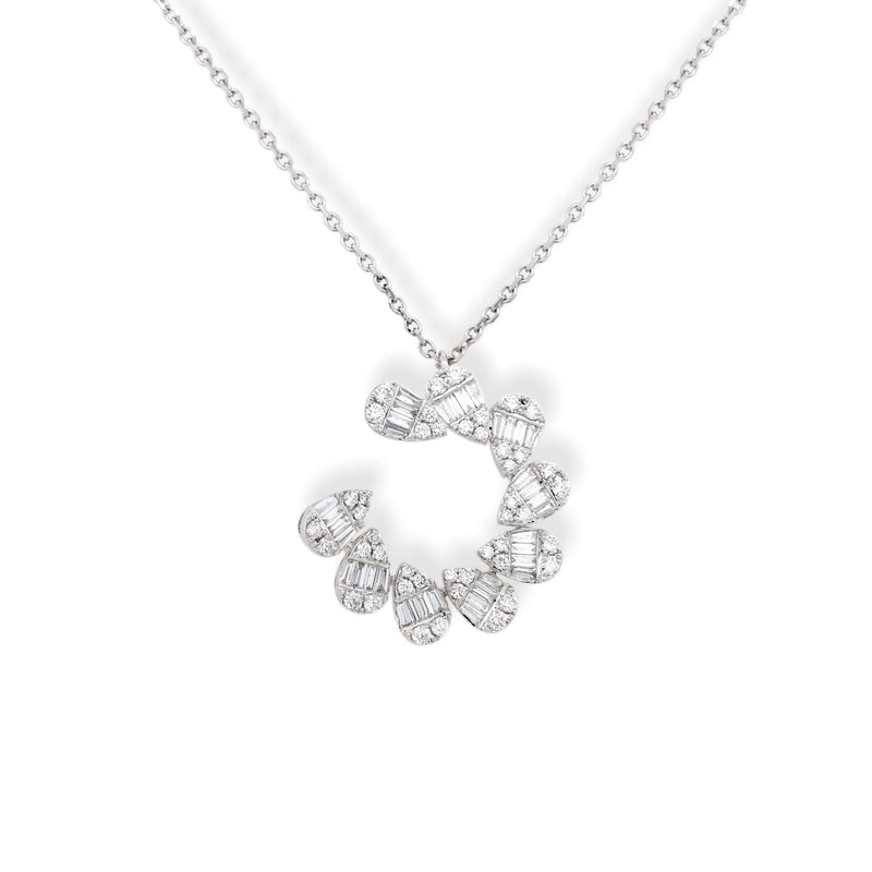 pear cluster diamond necklace