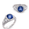 intense blue sapphire diamond ring