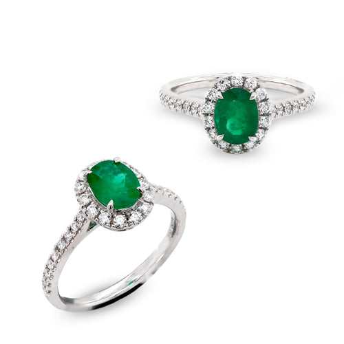 classic colombian emerald diamond ring