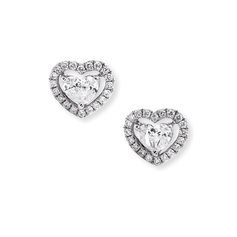 heart illusion diamond earrings