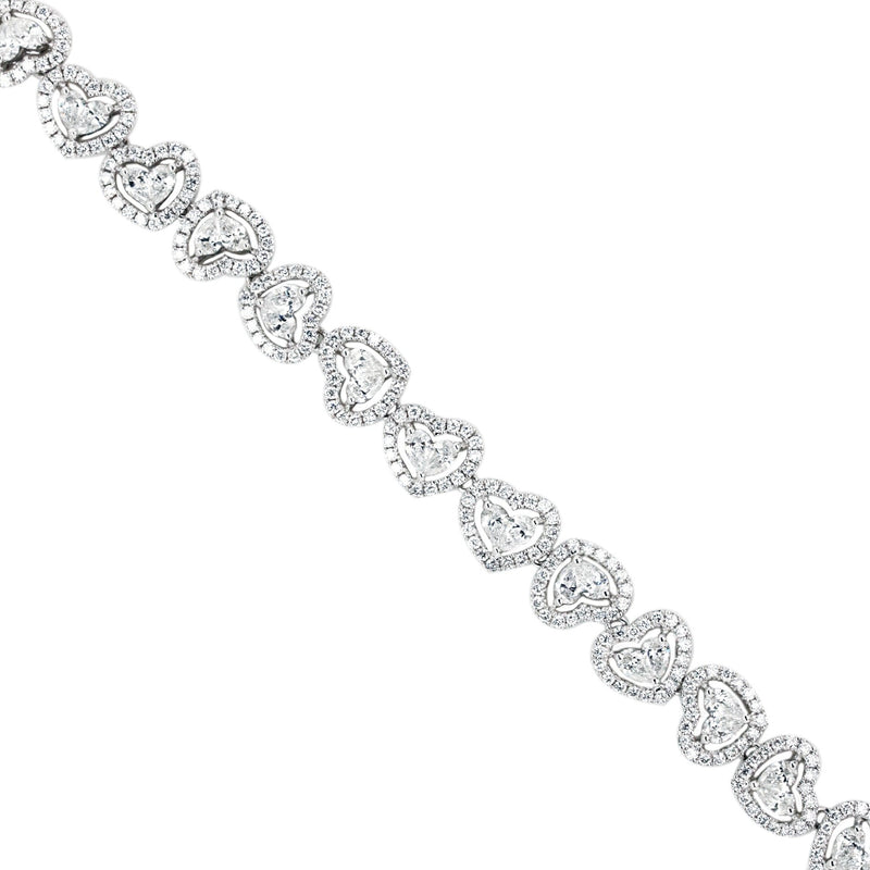 illusion heart diamond bracelet