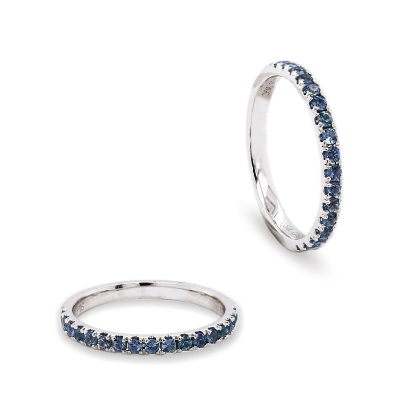 light blue sapphire stack ring