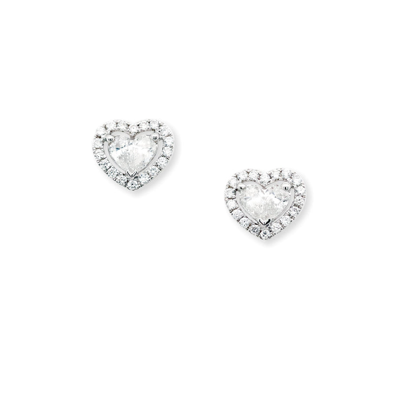sweet heart diamond earrings