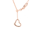 Adjustable Curb Chain with Big Heart Charm