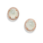 rose gold jadeite diamond earrings