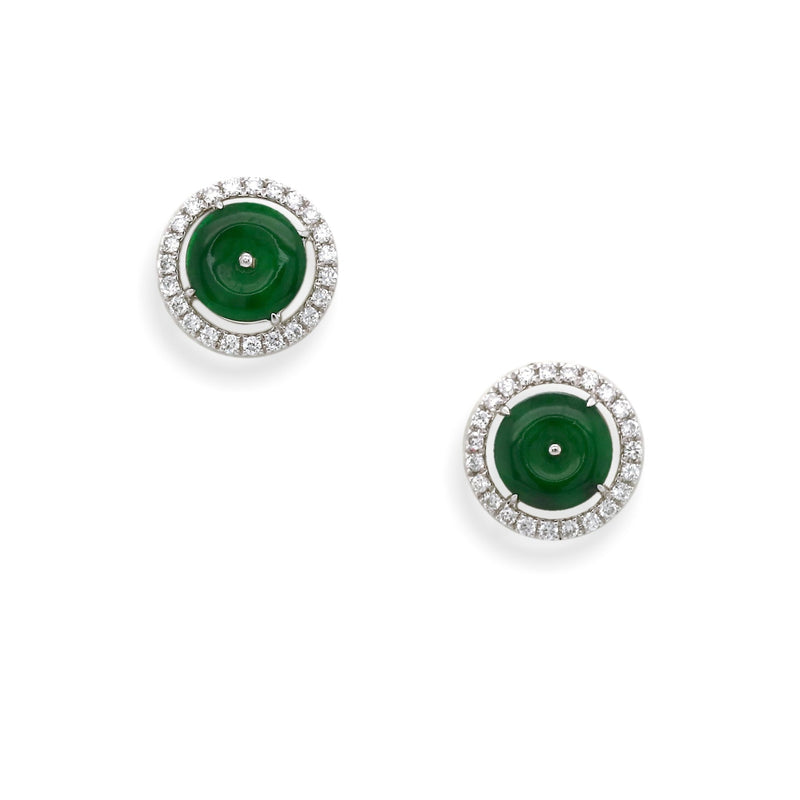 classic disc jadeite earrings