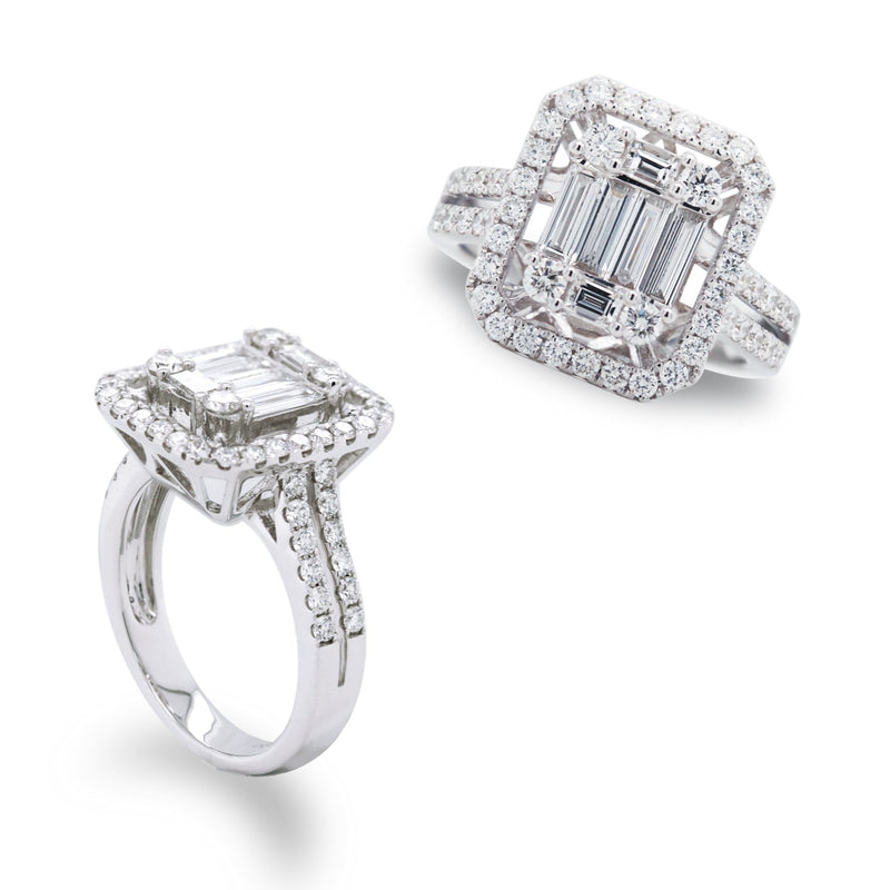 glamorous cluster diamond ring