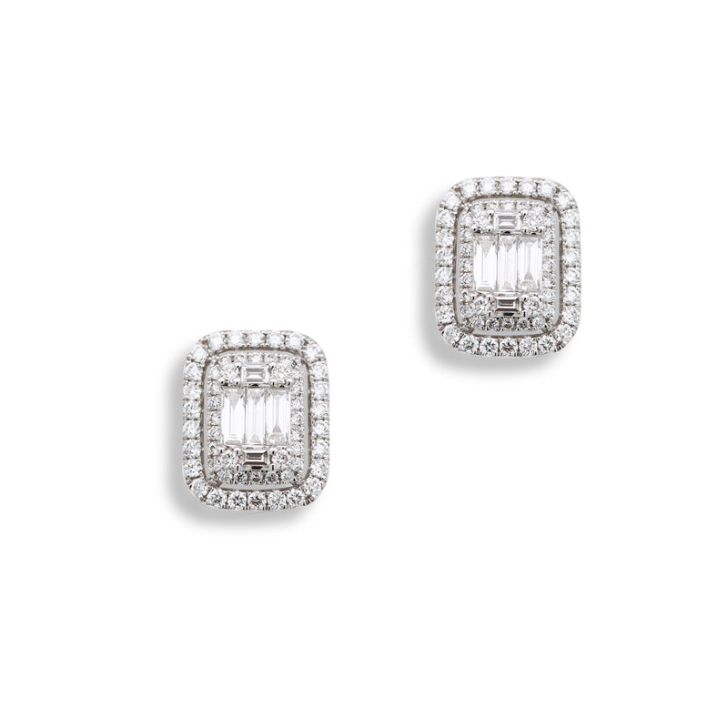 cluster diamond earrings