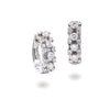 mix step diamond loop earrings