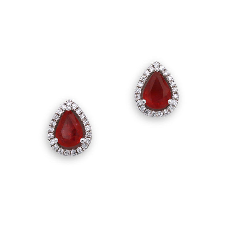 Ruby Floating Fantasy Diamond Earrings