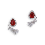 ruby floating fantasy diamond earrings