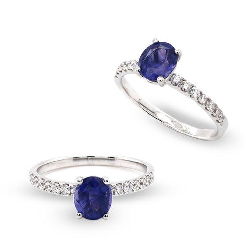 lavender sapphire diamond ring