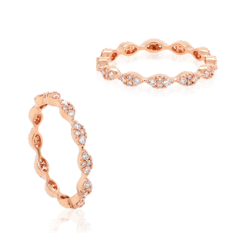 rose gold diamond ring