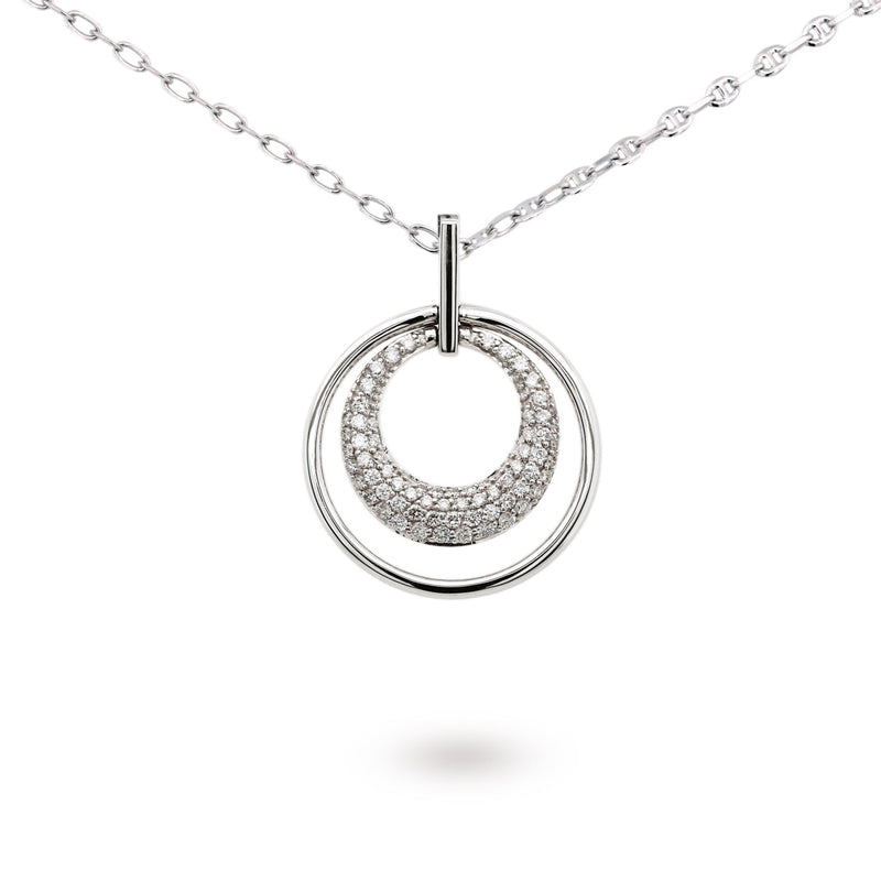 circle diamond pendant