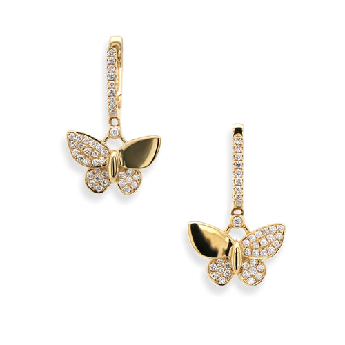 diamond papillon earrings