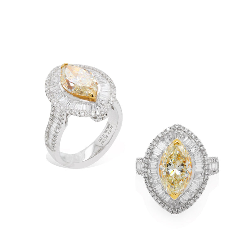 Yellow Diamond Ring Pendant