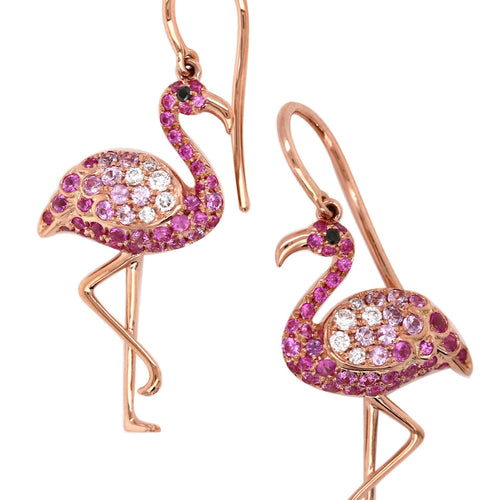 flamingo sapphire diamond earrings