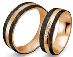 Breuning Wedding Bands in Rose Gold 750