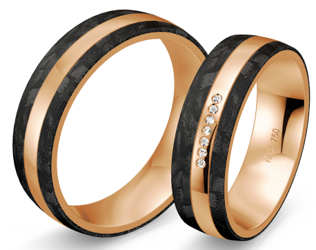 Breuning Wedding Bands in Rose Gold 750