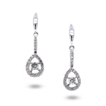 dainty dangling diamond earrings