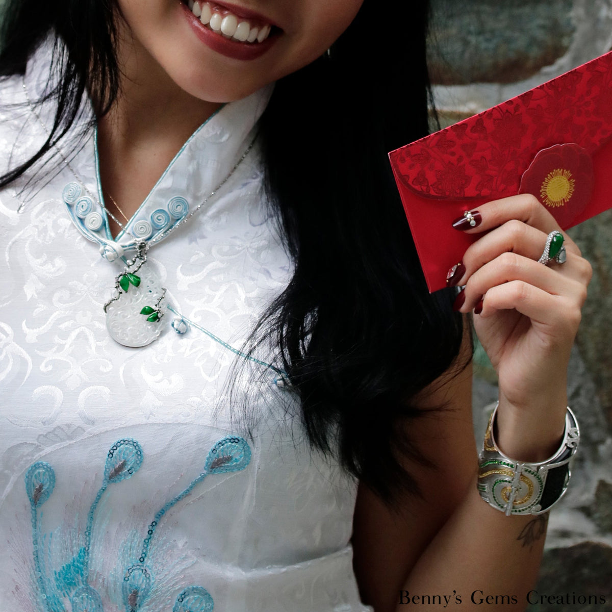 Icy Jade Pendant - Benny's Gems Creations