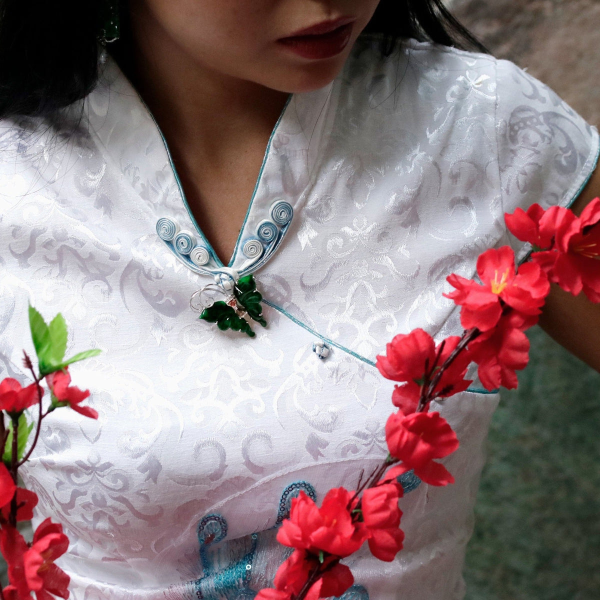 Jade Butterfly Brooch Pendant - Benny's Gems Creations