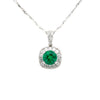 emerald diamond pendant